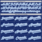 Custom Royal Light Blue-White Authentic Two Tone Baseball Jersey