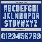 Custom Royal Light Blue-White Authentic Two Tone Baseball Jersey