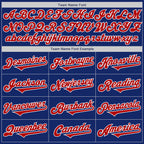 Custom Royal Red-White Authentic Two Tone Baseball Jersey