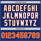 Custom Royal Orange-White Authentic Two Tone Baseball Jersey