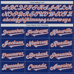Custom Royal Light Blue-Orange Authentic Two Tone Baseball Jersey