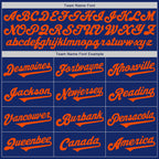 Custom Royal Orange Authentic Two Tone Baseball Jersey