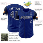 Custom Royal Navy-White Authentic Two Tone Baseball Jersey
