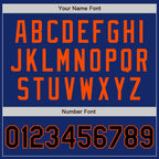 Custom Royal Black-Orange Authentic Two Tone Baseball Jersey