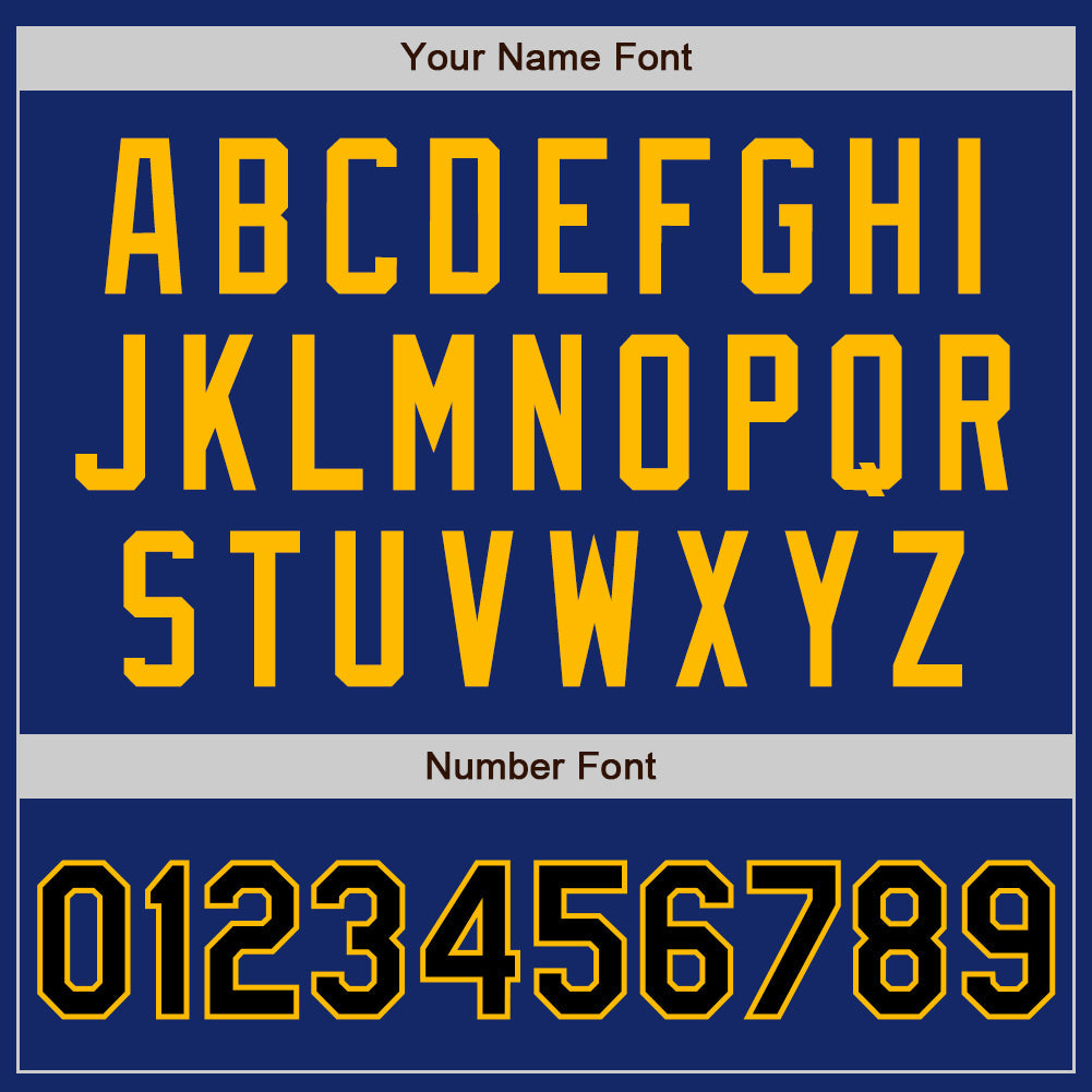 Custom Royal Black-Gold Authentic Two Tone Baseball Jersey