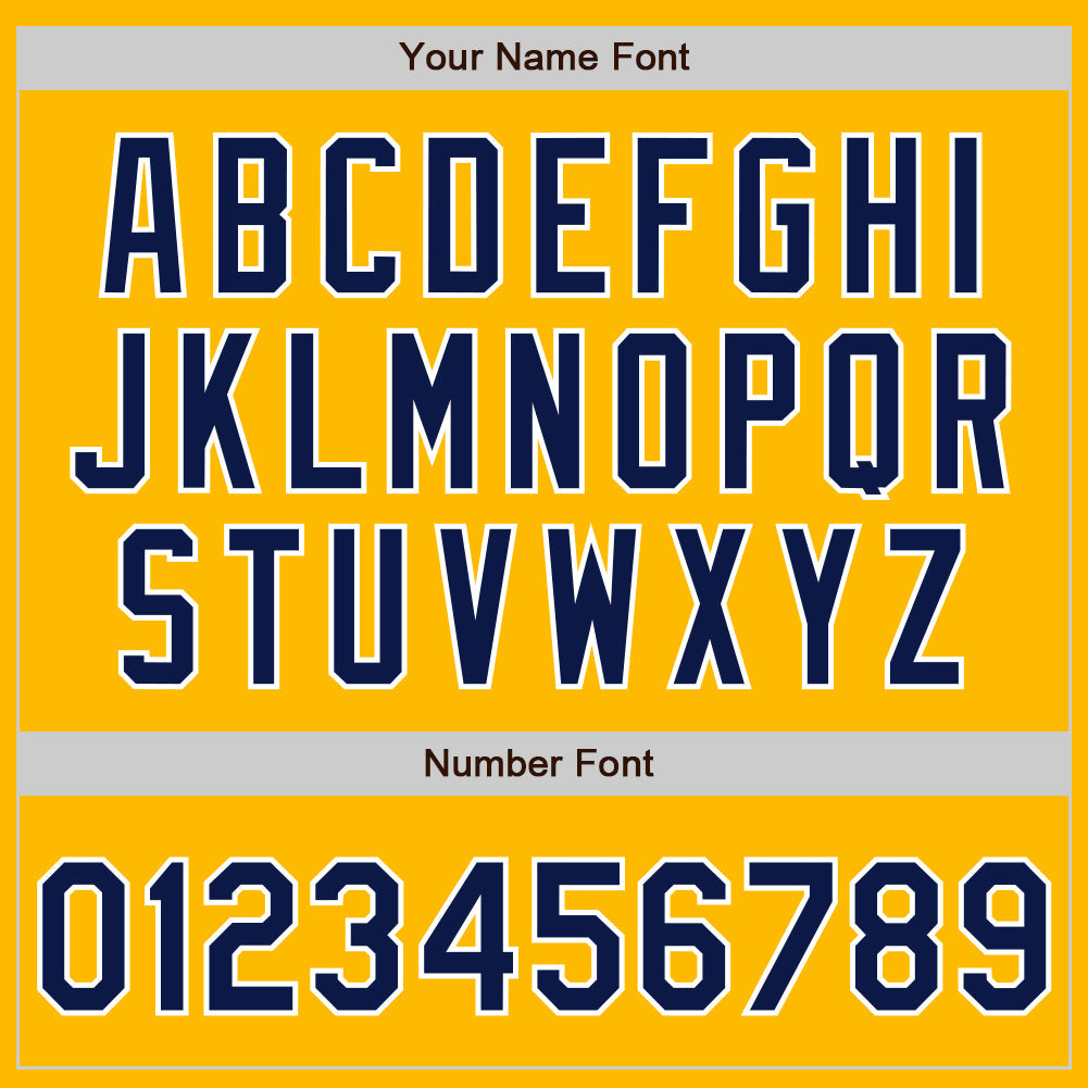 Custom Gold Navy-White Authentic Two Tone Baseball Jersey