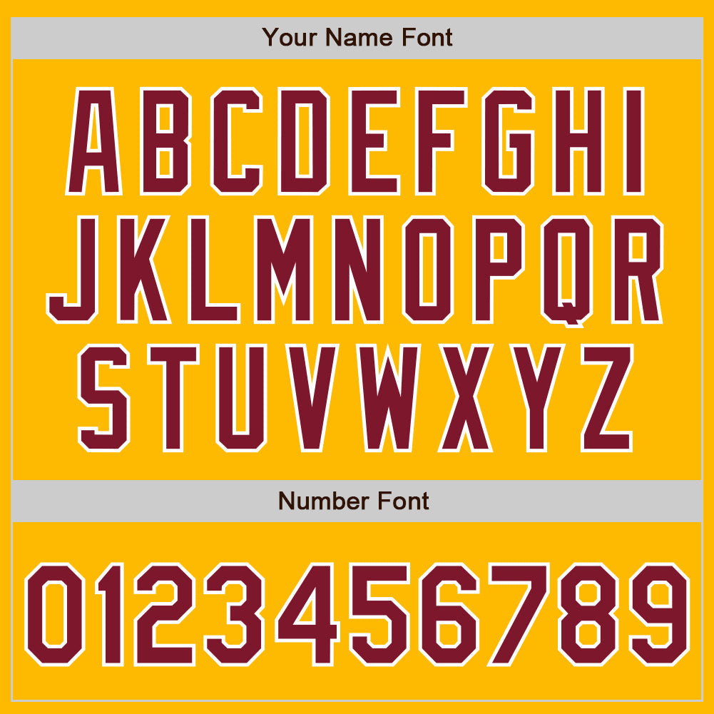 Custom Gold Crimson-White Authentic Two Tone Baseball Jersey