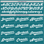 Custom Teal White Authentic Two Tone Baseball Jersey