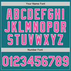 Custom Teal Pink-White Authentic Two Tone Baseball Jersey