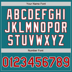 Custom Teal Red-White Authentic Two Tone Baseball Jersey