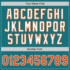 Custom Teal Orange-White Authentic Two Tone Baseball Jersey