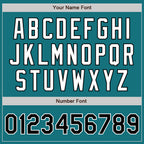 Custom Teal Black-White Authentic Two Tone Baseball Jersey