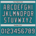 Custom Teal Gray-Black Authentic Two Tone Baseball Jersey