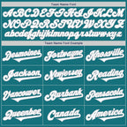 Custom Teal White-Gray Authentic Two Tone Baseball Jersey