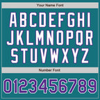 Custom Teal Purple-White Authentic Two Tone Baseball Jersey
