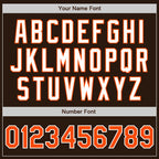 Custom Brown Orange-White Authentic Two Tone Baseball Jersey