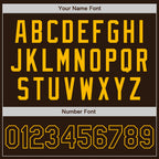 Custom Brown Gold Authentic Two Tone Baseball Jersey