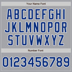 Custom Gray Royal-White Authentic Two Tone Baseball Jersey