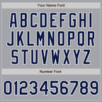 Custom Gray Navy-White Authentic Two Tone Baseball Jersey