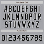 Custom Gray Black-White Authentic Two Tone Baseball Jersey