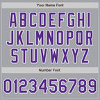 Custom Gray Purple-White Authentic Two Tone Baseball Jersey