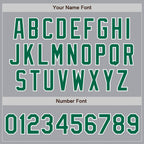 Custom Gray Kelly Green-White Authentic Two Tone Baseball Jersey