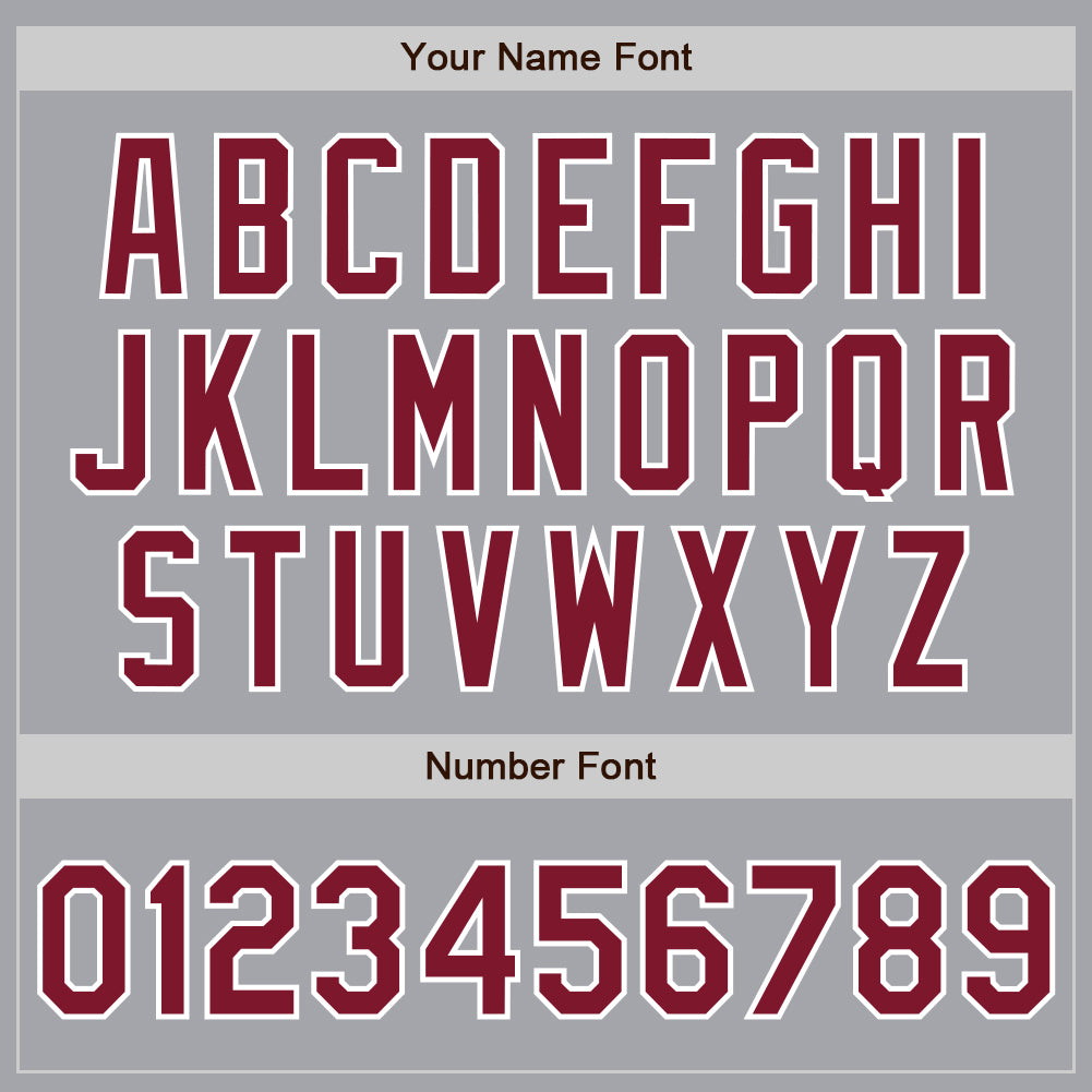 Custom Gray Crimson-White Authentic Two Tone Baseball Jersey