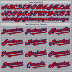 Custom Gray Red-Royal Authentic Two Tone Baseball Jersey