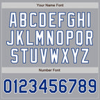 Custom Gray Royal-White Authentic Two Tone Baseball Jersey