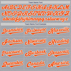 Custom Gray Orange-White Authentic Two Tone Baseball Jersey