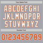 Custom Gray Orange-White Authentic Two Tone Baseball Jersey