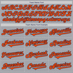 Custom Gray Orange-Navy Authentic Two Tone Baseball Jersey