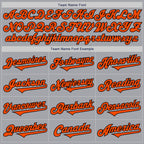Custom Gray Orange-Black Authentic Two Tone Baseball Jersey