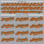 Custom Gray Orange-Kelly Green Authentic Two Tone Baseball Jersey