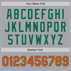 Custom Gray Orange-Kelly Green Authentic Two Tone Baseball Jersey