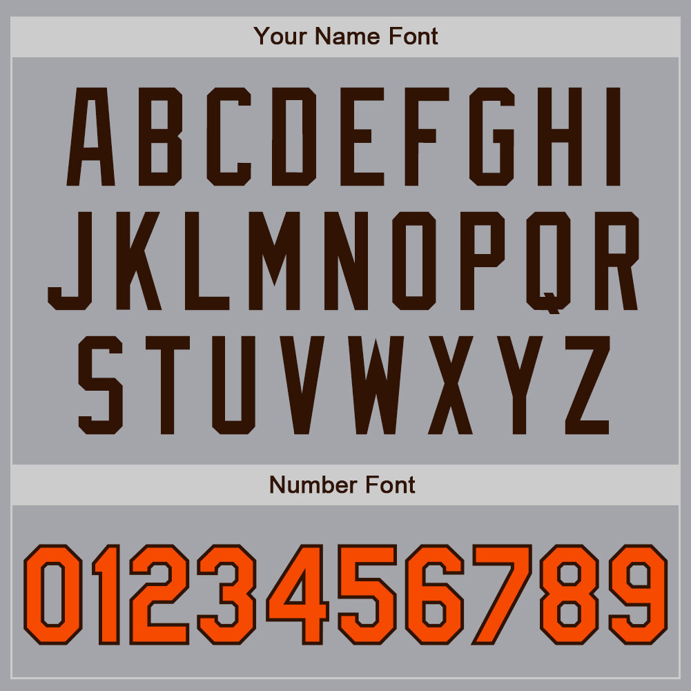 Custom Gray Orange-Brown Authentic Two Tone Baseball Jersey