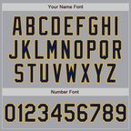 Custom Gray Navy-Gold Authentic Two Tone Baseball Jersey