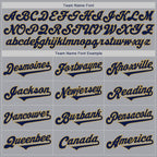 Custom Gray Navy-Old Gold Authentic Two Tone Baseball Jersey
