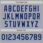Custom Gray Navy-Light Blue Authentic Two Tone Baseball Jersey