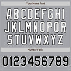 Custom Gray Black-White Authentic Two Tone Baseball Jersey