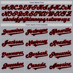 Custom Gray Black-Red Authentic Two Tone Baseball Jersey