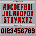 Custom Gray Black-Red Authentic Two Tone Baseball Jersey