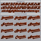 Custom Gray Black-Orange Authentic Two Tone Baseball Jersey