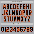 Custom Gray Black-Orange Authentic Two Tone Baseball Jersey