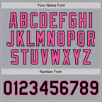 Custom Gray Black-Pink Authentic Two Tone Baseball Jersey