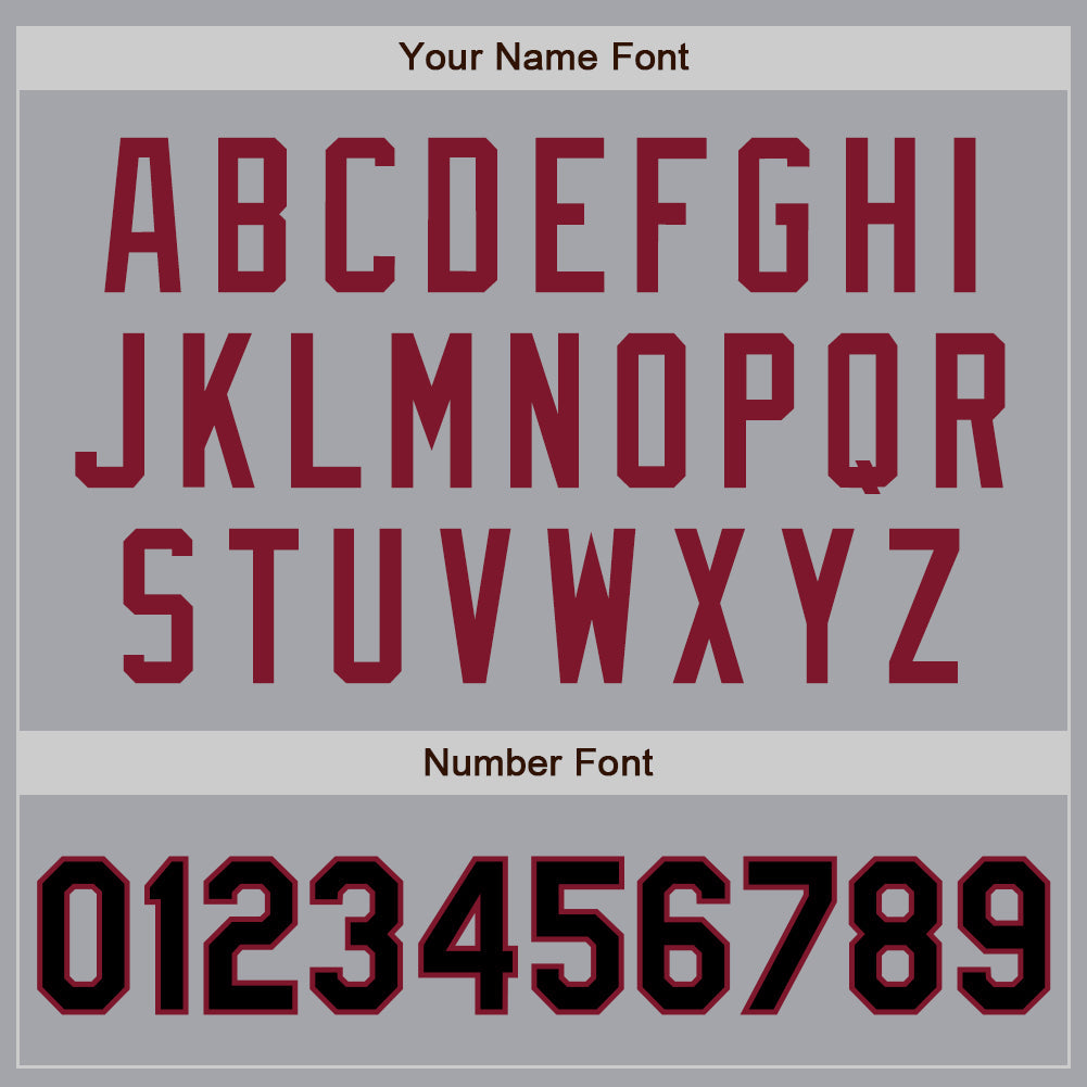 Custom Gray Black-Crimson Authentic Two Tone Baseball Jersey