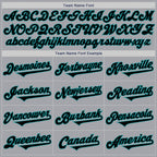 Custom Gray Black-Teal Authentic Two Tone Baseball Jersey