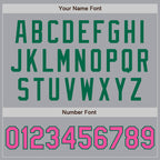 Custom Gray Pink-Kelly Green Authentic Two Tone Baseball Jersey