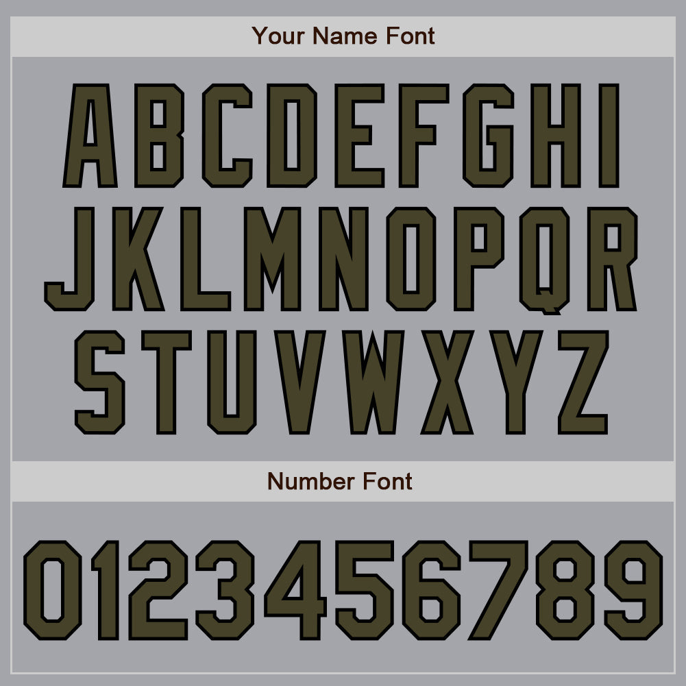 Custom Gray Olive-Black Authentic Two Tone Baseball Jersey