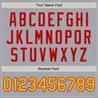 Custom Gray Gold-Red Authentic Two Tone Baseball Jersey